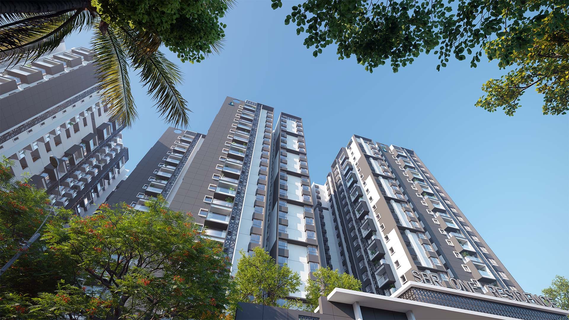 SBR One Residence tower architecture and finishes